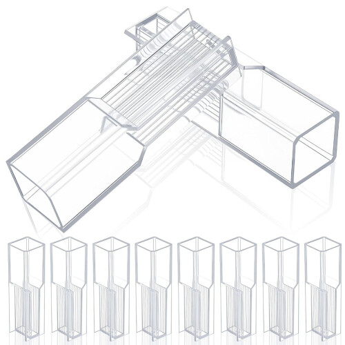 200pcs 1.5ml Disposable Plastic Cuvette Polystyrene Cuvette with Two Light for Spectrophotometers