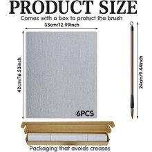 6 Stuks Herbruikbaar Teken- en Schrijfdoek voor op Water met Penseel, Watercanvas, Schilder- en Schrijfmat Zonder Inkt voor Beginners