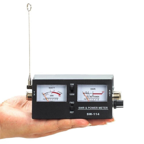 SW-114 SWR/RF/Field Strength Test Power Meter for Relative Power 3 Function Analog with Field Strength Antenna 2
