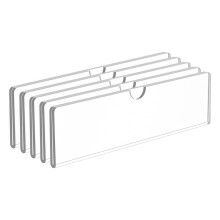 5 Pack Acrylic Wall Name Plate Holder, Door Plate with Adhesive Tapes, Clear Sign Holder Frame for Office, Home