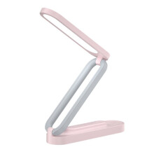 LED-Bureaulamp Oplaadbaar, Draagbaar, Opvouwbaar met 3 Helderheidsinstellingen Kleine Bureaulamp - Ideaal voor op Kantoor en Thuis Roze