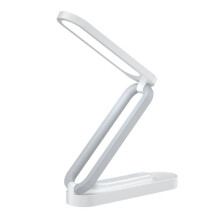 LED-Bureaulamp Oplaadbaar, Draagbaar, Opvouwbaar met 3 Helderheidsinstellingen Kleine Bureaulamp - Ideaal voor op Kantoor en Thuis Wit