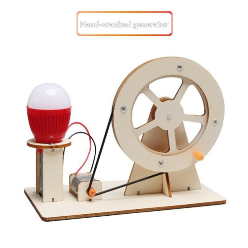 DIY Hand-Cranked Generator Kit Student Science and Technology DIY Kits Handmade Diy Material Pack Experimental Kit 2