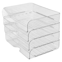 Kantoororganisatie en Opslag, Brievenbak, Bureau-Organizer, Stapelbare Documentorganizer, Papierorganizer, 4 Stuks