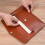 A5 Leather Document Storage Bag Folder Data Packet PU Business Bill File Bag School Office Supplies 4