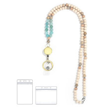 Lanyard voor ID-Badges Leraren Lanyard Lanyards voor Sleutels Intrekbare Lanyards voor ID-Badges Houder Amazonite