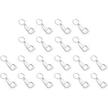 20pcs Keychain Beer Bottle Opener Baby Foot-Shaped Keychain Chain Ring Shower Gift Boy Girl Birthday Souvenir