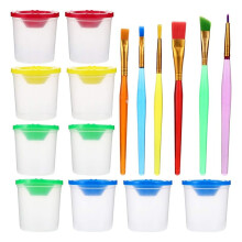 16 Stuks Pen Wash Cup Verf Cup Transparante Verf Pen Penseel Schilder Cups Transparante Cups Verf Pen Kunstles voor Schilderen Schone Cup