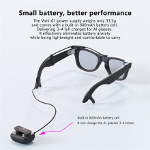 Portable Charging Dock 800mAh  Travel Charger Travel-Friendly Design Power Supply Accessories for Meta  Glasses