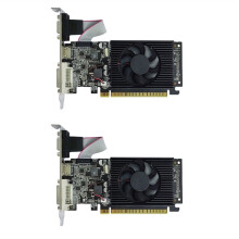 2 Szt. Zniżki na Kartę Graficzną GT210 1 GB DDR3 64-Bitową PCIE 2.0 40 Nm GPU, Kompatybilna z , VGA, DVI, do Komputerów Stacjonarnych