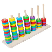 Kleurrijke Telstokjes, Houten Telraamstandaard, Educatief Kralenaccessoire voor Thuis en in de Klas