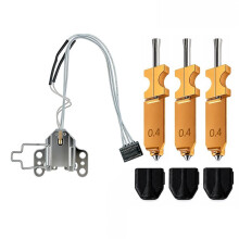 3-Pack 0.4MM AD5X Nozzle Hotend Verwarmingsassemblage Siliconen Deksel Snelle Ontkoppelbare Nozzle Printkop voor Flashforge AD5X