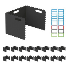 12-Piece Desk Dividers for Students, Privacy Folders with Handles, Reusable Classroom Screens