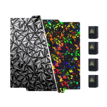 Double Sided Build Plate PEO Flake Debris Sheet Flexible Platform for Flashforge Creator 5/5 Pro W/4pcs Silicone Cover