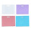 Erasable Note Silicone Notepad Set, Vertical & Horizontal Reusable ID Card Reel Clipboard (4pcs Mix) Horizontal Styles 1