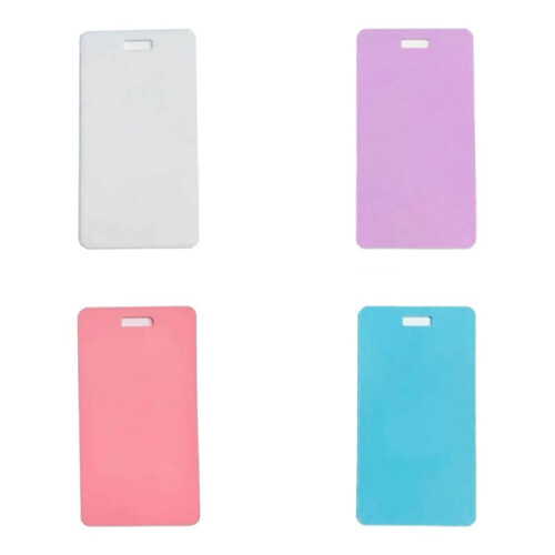 Erasable Note Silicone Notepad Set, Vertical & Horizontal Reusable ID Card Reel Clipboard (4pcs Mix) Vertical Styles