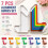 Paper Crafting Alignment Guide Set with Case, 7 Pcs Color Coded Size Tabs for Card Making 5