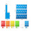 1080Pcs/18 Sheets Cable Labels Tags Cable Markers Self Adhesive Cable Labels Waterproof Tear Resistant Wire Labels 7