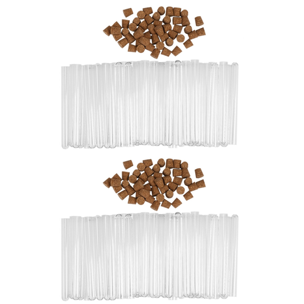 100Pcs Laboratory Plastic Test Tube 15Ml with Cork 15X150mm Laboratory School Education Supplies-image-OPC-PX2M8PH-NEW