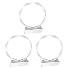 3X Troféu de Cristal em Branco Troféu de Cristal Medalha Temporada de Formatura Ornamentos Comemorativos Prêmios da Empresa