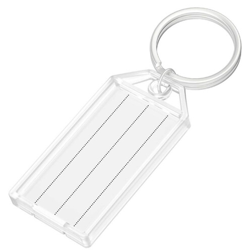 Etiquetas-Chave de 300 Peças Etiquetas de Chaveiro de Plástico de 2 Polegadas com Etiquetas de Papel em Branco Governado, Capas Transparentes e 1