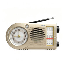 Radiobudzik, Przenośny Odbiornik Radiowy FM AM, Bezprzewodowy Głośnik , Odtwarzacz Muzyki MP3, Obsługa Dysku U AUX