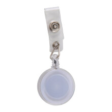 Retractable Ski Pass ID Card Badge Holder Key Chain Reels With Clip White