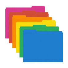 File Folder, 30 Pack Colored File Folder, 1/3 Cut Tab, Letter Size, Assorted 6 Colors Filing Folder for School Business