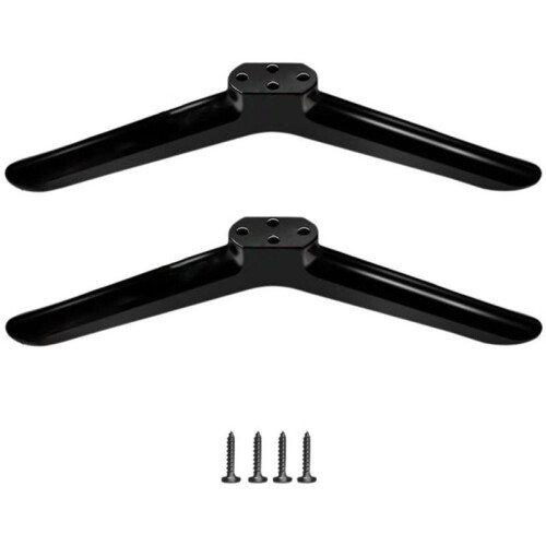 Pés de Suporte Universais para TV com Almofadas Antiderrapantes e Parafusos, Suporte de Mesa para TV de 40 Polegadas, Preto