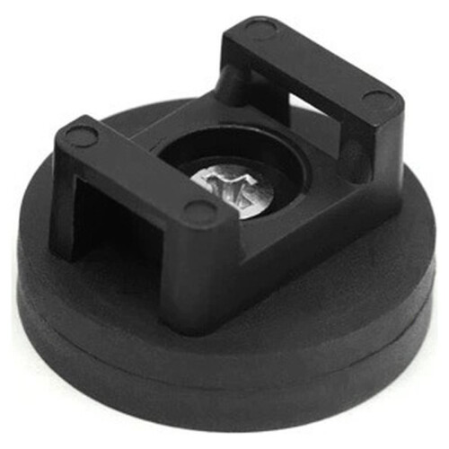 10pcs 22mm Magnetic Base Fixed Cable Tie Holder Saddle Shaped Multipurpose Magnetic Cable Holder with Cable Ties