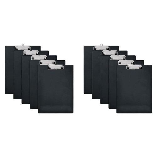 Pranchetas de Plástico, (Conjunto de 10) Prancheta com Clipe de Perfil Baixo, 8,9 X 12,3 Polegadas Pranchetas para Escritório, Escola