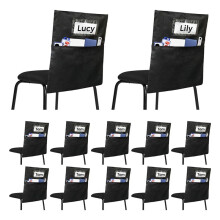 12-Pack Stoelzakken voor Klaslokalen - Stoelzakkenorganizer voor Leerlingen van Groep 1 T/M 2, Stoffen Opbergvakken voor Schoolbenodigdheden