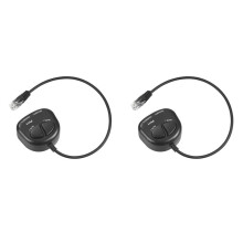 2X Adaptador de Entrenamiento de Dos Interruptores Silencio, Dos Conectores RJ9 A Conector Macho Auriculares RJ9 para Entrenamiento Auriculares de