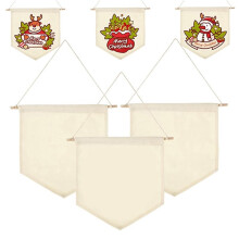 6 Stuks Canvasbanners, , Canvasbanners met Houten Deuvel, Geëmailleerde Pin-Wanddisplaybannerhouder voor Geëmailleerde Pins