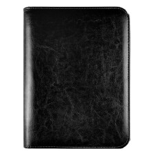 Quaderno Raccoglitore A5 con Cerniera In Similpelle PU, Organizer Multifunzionale Ad Anelli con Scomparti per Carte