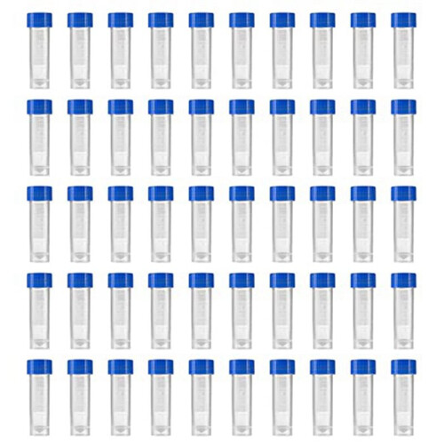 800Pcs 5Ml Plastic Graduated Vial Storage Container Test Tubes with Screw Caps 1