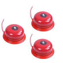 3X AC 220V 100 mm 4 Inch Dia Scholen Brandalarm Ronde Vorm Elektrische Bel Rood