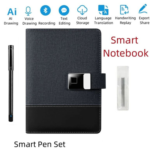 Notebook  Pen Set OCR Digital Pen Sync Pen for Student Meeting Painting Record Note Voice  Wireless 1