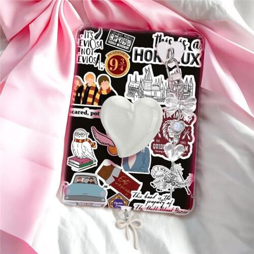Cute Charms Set Including Dust Plug ,Heart Grip Holder,Bling Keychains with Hook 2