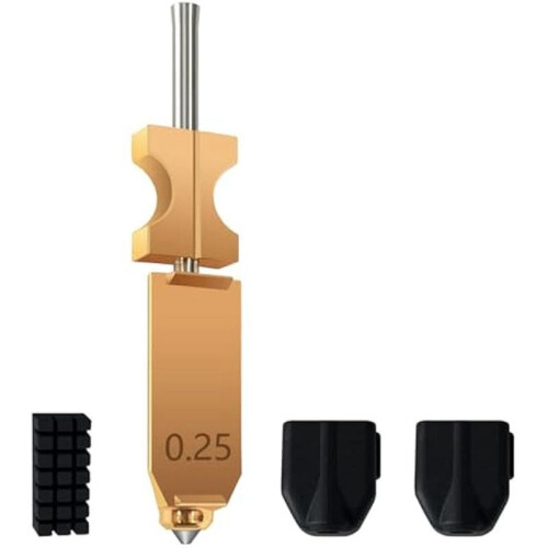 For FLASHFORGE AD5X Upgraded 0.25mm Hotend 3D Printer Nozzle Assembly- Extra 2PCS Silicone Socks+ 1PC Nozzle Brush