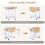 3-piece folding bar table set,White 6