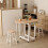 3-piece folding bar table set,White 1