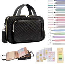 Custodia per Bibbia da Donna, Borsa per Bibbia con Tracolla, Kit per Lo Studio Biblico, Custodia per Libri, Colore Nero.
