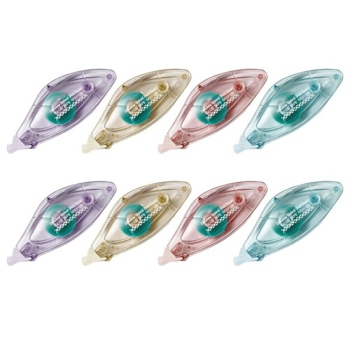 8-Pack Double-Sided Glue Tape Rollers for Scrapbooking, School, Home Crafts, Card Making, Gift Wrapping