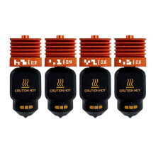 4-Pack för P2S Uppgraderad Standardflödes-Hotend, Avtagbart Munstycke i Härdat Stål, 0,2/0,4/0,6/0,8 mm 3D-Skrivardelar.