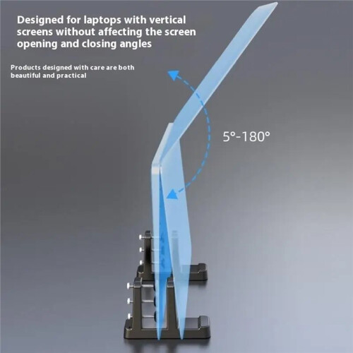 Universal Vertical Laptop Stand Heat Dissipation Non-Slip Laptop Support Space-Saving Desktop Notebook Dock 1