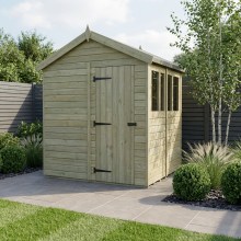 8 x 8 Apex Shed Tanalised (Single Door, With Windows)