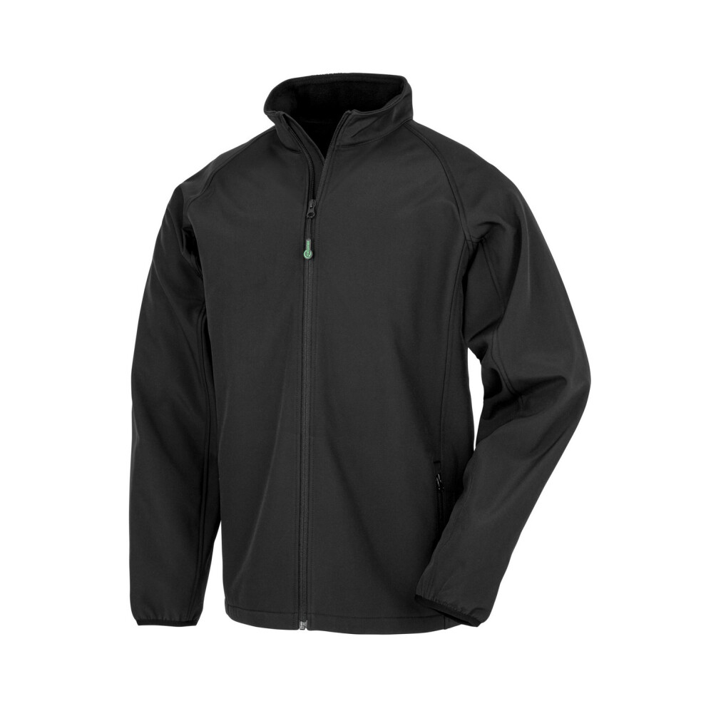 Result (7-8 Years, Black) Childrens/Kids Double Layered Recycled Soft Shell Jacket