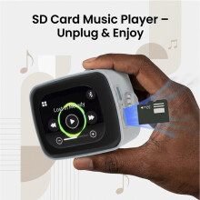 Portable Digital Alarm Clock Speaker Touch Screen Rechargeable Travel Home Kitchen Living Room Décor