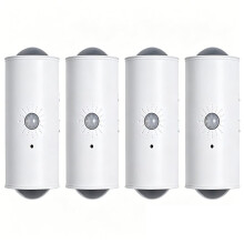 4 Dual Wall Light Motion Sensor W/H Auto /Off 16 RGB Colors 3 Meters Range for Bedroom Hallway Stairs White